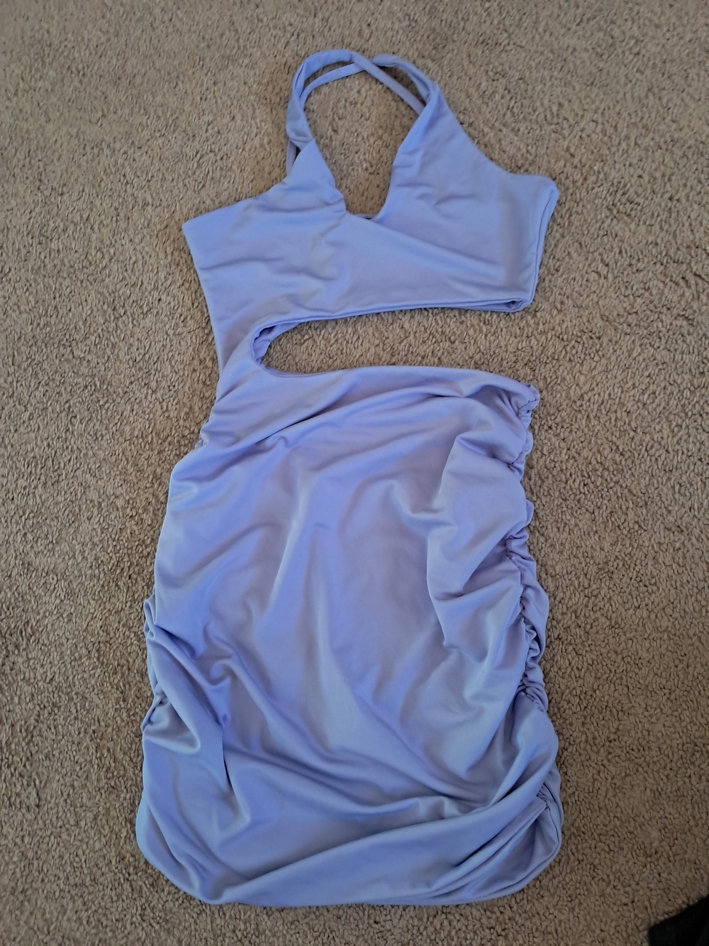 SHEIN Lavender Twist Front Crop Top